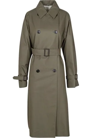 Max Mara Dames, Mantels, Groen, Maat: S Katoen