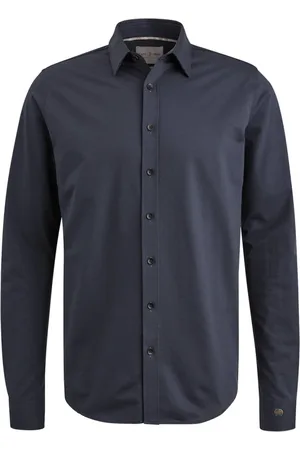 Cast Iron Heren, Overhemden, Blauw, Maat: L Jersey