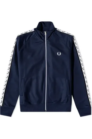 Fred Perry Heren, Sweatshirts & Hoodies, Blauw, Maat: M Katoen