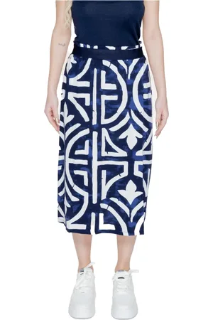 Street one Dames, Rokken, Blauw, Maat: 2XL Viscose