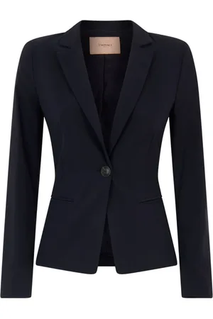 Twin-Set Dames, Jassen, Blauw, Maat: XS Leer
