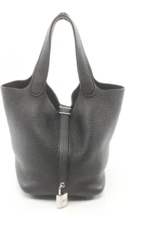Hermès Dames, Pre-owned, Zwart, Maat: ONE Size Leer