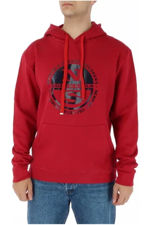 North Sails Heren, Sweatshirts & Hoodies, Rood, Maat: M Katoen