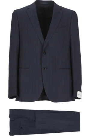 CARUSO Heren, Pakken, Blauw, Maat: 2XL Wol