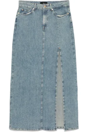7 for all Mankind Dames, Rokken, Blauw, Maat: W26 Denim