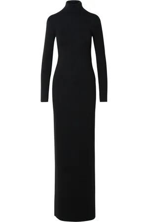 Saint Laurent Dames, Jurken, Zwart, Maat: M Wol