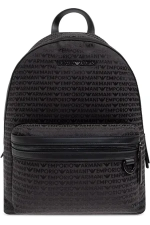 Emporio Armani Heren, Tassen, Zwart, Maat: ONE Size Katoen