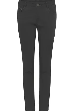 C.ro Dames, Jeans, Zwart, Maat: 3XL Katoen