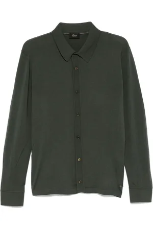 BRIONI Heren, Overhemden, Groen, Maat: XL Wol