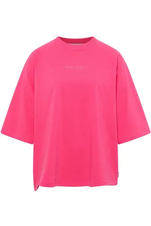 Carlo Colucci Dames, Tops, Roze, Maat: L Katoen
