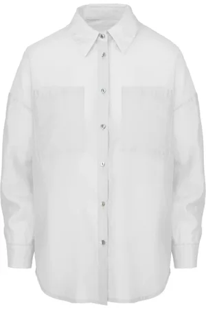 Bomboogie Dames, Blouses & Shirts, Wit, Maat: S Voile