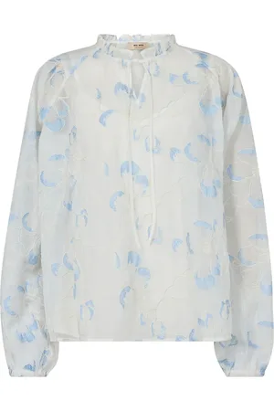 Mos Mosh Dames, Blouses & Shirts, Wit, Maat: XL Katoen