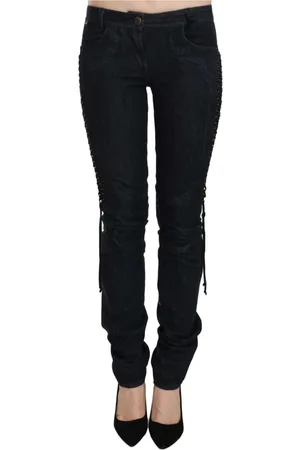 Roberto Cavalli Dames, Jeans, Zwart, Maat: W26 Katoen