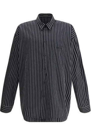 Balenciaga Heren, Overhemden, Zwart, Maat: S Katoen