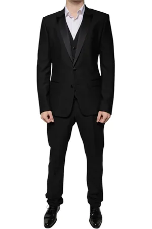 Dolce & Gabbana Heren, Pakken, Zwart, Maat: L Wol