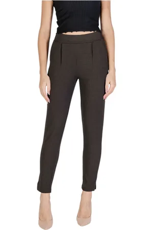 Ichi Dames, Broeken, Bruin, Maat: XS Viscose