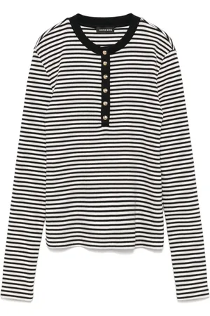 ANINE BING Dames, Tops, Zwart, Maat: XS Katoen