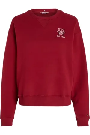 Tommy Hilfiger Dames, Sweatshirts & Hoodies, Rood, Maat: S Katoen