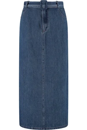 AMAYA Amsterdam Dames, Rokken, Blauw, Maat: S Denim