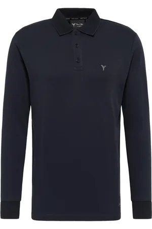 Carlo Colucci Heren, Tops, Blauw, Maat: 3XL