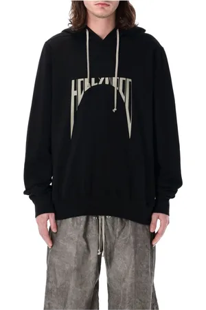 Rick Owens Heren, Sweatshirts & Hoodies, Zwart, Maat: M Katoen