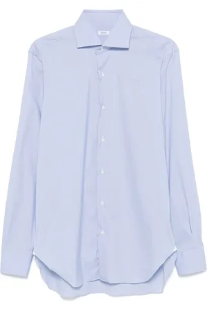 BARBA Heren, Overhemden, Blauw, Maat: 4XL Katoen