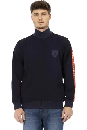 AUTOMOBILI LAMBORGHINI Heren, Sweatshirts & Hoodies, Blauw, Maat: L Katoen