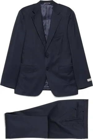 CANALI Heren, Pakken, Blauw, Maat: 2XL