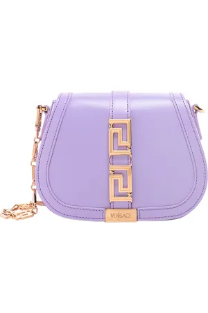 VERSACE Dames, Tassen, Paars, Maat: ONE Size Leer