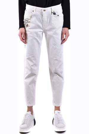 Twin-Set Dames, Jeans, Wit, Maat: W25