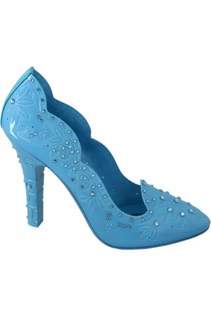 Dolce & Gabbana Dames, Schoenen, Blauw, Maat: 39 EU Leer