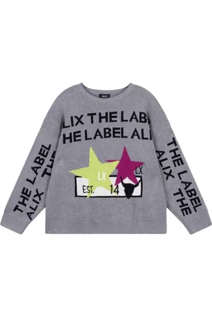 Alix the label Dames, Truien, Grijs, Maat: XL Katoen
