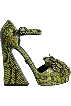 Dolce & Gabbana Dames, Schoenen, Groen, Maat: 39 EU Leer