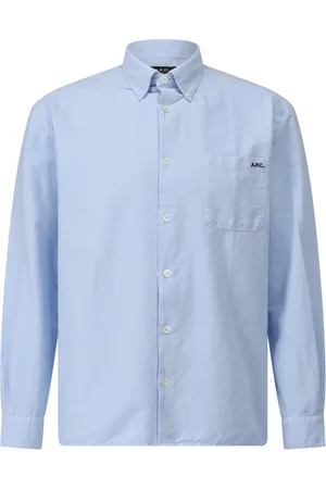 A.P.C. Heren, Overhemden, Blauw, Maat: M Katoen