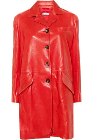 Bally Dames, Mantels, Rood, Maat: XS Leer
