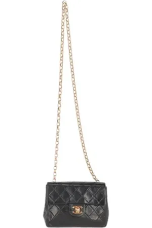 CHANEL Dames, Pre-owned, Zwart, Maat: ONE Size Leer