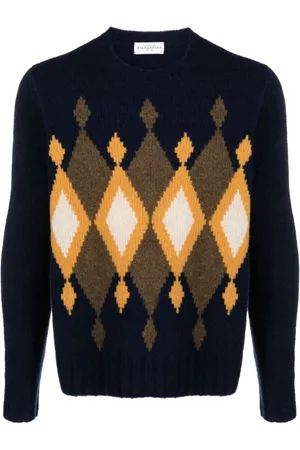 BALLANTYNE Heren, Truien, Blauw, Maat: 2XL Wol
