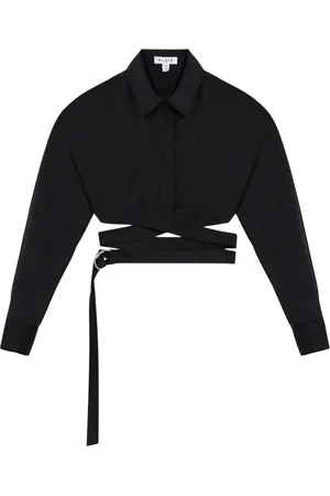 Alaïa Dames, Blouses & Shirts, Zwart, Maat: XS Katoen