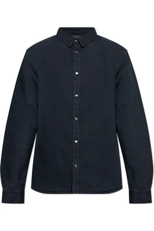 AllSaints Heren, Overhemden, Blauw, Maat: M Katoen