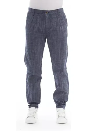 BALDININI Heren, Broeken, Blauw, Maat: XS Katoen