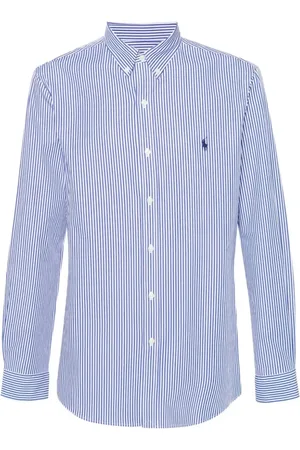 Ralph Lauren Heren, Overhemden, Blauw, Maat: M Katoen