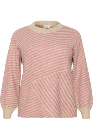 Kaffe Dames, Truien, Roze, Maat: XL Wol