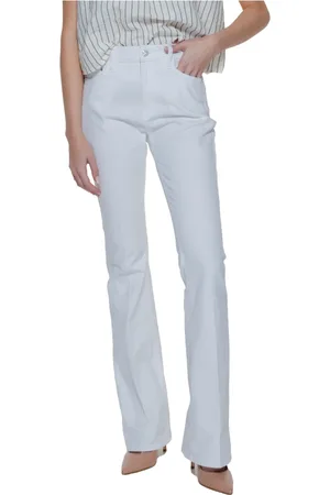 Guess Dames, Broeken, Wit, Maat: W32 L34 Katoen
