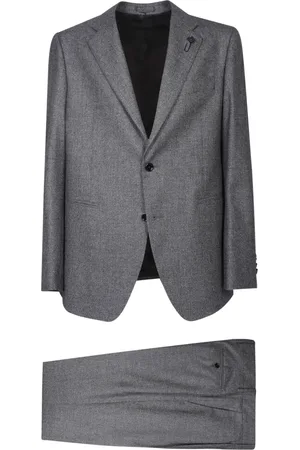LARDINI Heren, Pakken, Grijs, Maat: XL Wol