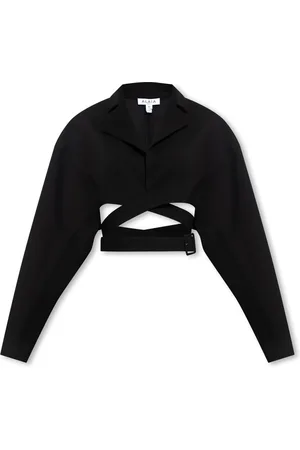 Alaïa Dames, Blouses & Shirts, Zwart, Maat: S Wol