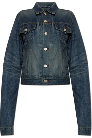 Balenciaga Dames, Jassen, Blauw, Maat: M Katoen