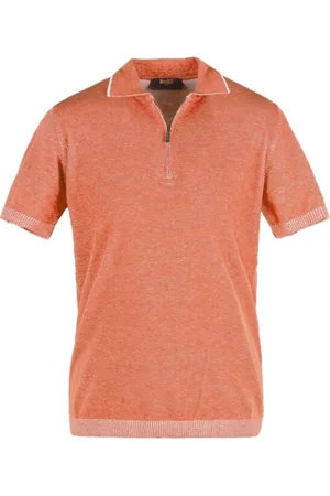 MOORER Heren, Tops, Oranje, Maat: 2XL Katoen