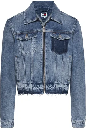 Tommy Hilfiger Dames, Jassen, Blauw, Maat: 2XS Denim