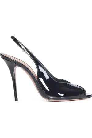 Amina Muaddi Dames, Schoenen, Zwart, Maat: 40 EU Leer
