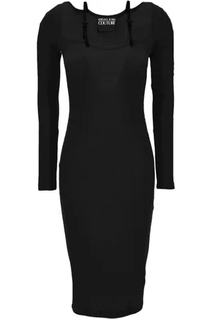 VERSACE Dames, Jurken, Zwart, Maat: 2XS Polyamide